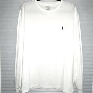Men’s Ralph Lauren long sleeve white Polo T-shirt.